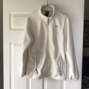 Women white the north face jacket sz xl fleece